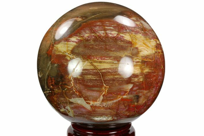 Colorful Petrified Wood Sphere - Madagascar #120749